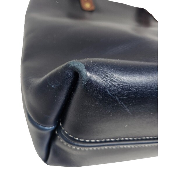 LIFETIME LEATHER Lifetime Tote Bag Navy Blue Minimalist Hand Crafted Durable - Picture 8 of 11